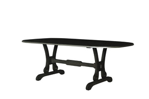 House Beatrice Transitional Dining Table Charcoal Finish 68810-ACME