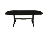 House Beatrice Transitional Dining Table Charcoal Finish 68810-ACME