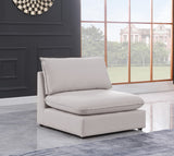 Mackenzie Linen Textured Fabric / Engineered Wood / Foam Contemporary Beige Durable Linen Textured Armless - 40" W x 40" D x 35" H