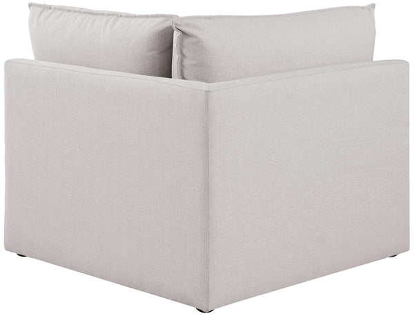 Mackenzie Linen Textured Fabric / Engineered Wood / Foam Contemporary Beige Durable Linen Textured Corner - 40" W x 40" D x 35" H