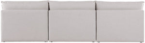 Mackenzie Linen Textured Fabric / Engineered Wood / Foam Contemporary Beige Durable Linen Textured Modular Sofa - 120" W x 40" D x 35" H