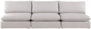 Mackenzie Linen Textured Fabric / Engineered Wood / Foam Contemporary Beige Durable Linen Textured Modular Sofa - 120" W x 40" D x 35" H