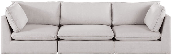 Mackenzie Linen Textured Fabric / Engineered Wood / Foam Contemporary Beige Durable Linen Textured Modular Sofa - 120" W x 40" D x 35" H