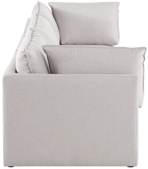 Mackenzie Linen Textured Fabric / Engineered Wood / Foam Contemporary Beige Durable Linen Textured Modular Sofa - 120" W x 40" D x 35" H