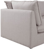 Mackenzie Linen Textured Fabric / Engineered Wood / Foam Contemporary Beige Durable Linen Textured Modular Sofa - 120" W x 40" D x 35" H