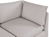 Mackenzie Linen Textured Fabric / Engineered Wood / Foam Contemporary Beige Durable Linen Textured Modular Sofa - 120" W x 40" D x 35" H