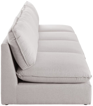 Mackenzie Linen Textured Fabric / Engineered Wood / Foam Contemporary Beige Durable Linen Textured Modular Sofa - 160" W x 40" D x 35" H