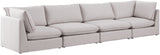 Mackenzie Linen Textured Fabric / Engineered Wood / Foam Contemporary Beige Durable Linen Textured Modular Sofa - 160" W x 40" D x 35" H