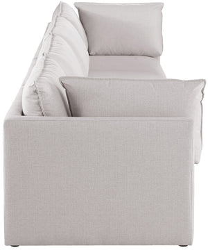 Mackenzie Linen Textured Fabric / Engineered Wood / Foam Contemporary Beige Durable Linen Textured Modular Sofa - 160" W x 40" D x 35" H