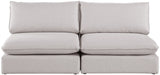 Mackenzie Linen Textured Fabric / Engineered Wood / Foam Contemporary Beige Durable Linen Textured Modular Sofa - 80" W x 40" D x 35" H