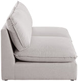 Mackenzie Linen Textured Fabric / Engineered Wood / Foam Contemporary Beige Durable Linen Textured Modular Sofa - 80" W x 40" D x 35" H