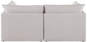 Mackenzie Linen Textured Fabric / Engineered Wood / Foam Contemporary Beige Durable Linen Textured Modular Sofa - 80" W x 40" D x 35" H