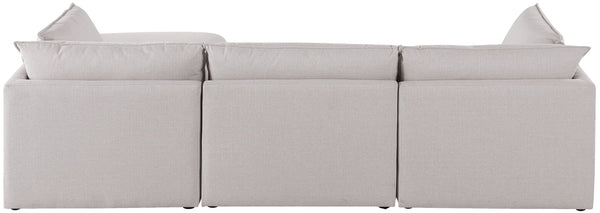 Mackenzie Linen Textured Fabric / Engineered Wood / Foam Contemporary Beige Durable Linen Textured Modular Sectional - 120" W x 80" D x 35" H