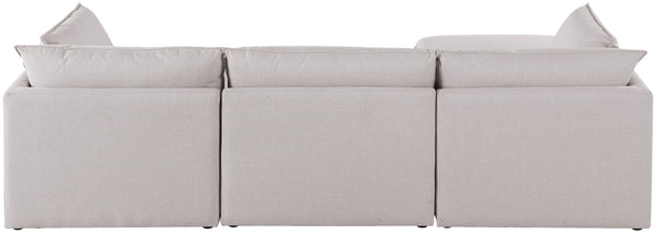 Mackenzie Linen Textured Fabric / Engineered Wood / Foam Contemporary Beige Durable Linen Textured Modular Sectional - 120" W x 80" D x 35" H