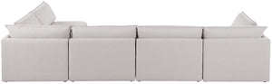 Mackenzie Linen Textured Fabric / Engineered Wood / Foam Contemporary Beige Durable Linen Textured Modular Sectional - 160" W x 80" D x 35" H