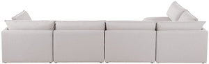 Mackenzie Linen Textured Fabric / Engineered Wood / Foam Contemporary Beige Durable Linen Textured Modular Sectional - 160" W x 80" D x 35" H