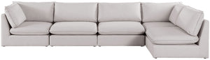 Mackenzie Linen Textured Fabric / Engineered Wood / Foam Contemporary Beige Durable Linen Textured Modular Sectional - 160" W x 80" D x 35" H