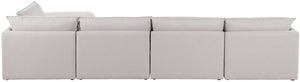 Mackenzie Linen Textured Fabric / Engineered Wood / Foam Contemporary Beige Durable Linen Textured Modular Sectional - 160" W x 80" D x 35" H