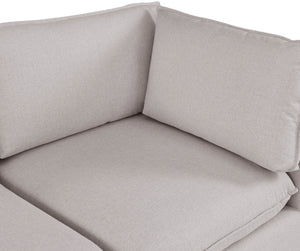 Mackenzie Linen Textured Fabric / Engineered Wood / Foam Contemporary Beige Durable Linen Textured Modular Sectional - 120" W x 120" D x 35" H