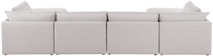 Mackenzie Linen Textured Fabric / Engineered Wood / Foam Contemporary Beige Durable Linen Textured Modular Sectional - 160" W x 80" D x 35" H