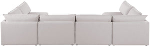 Mackenzie Linen Textured Fabric / Engineered Wood / Foam Contemporary Beige Durable Linen Textured Modular Sectional - 160" W x 80" D x 35" H