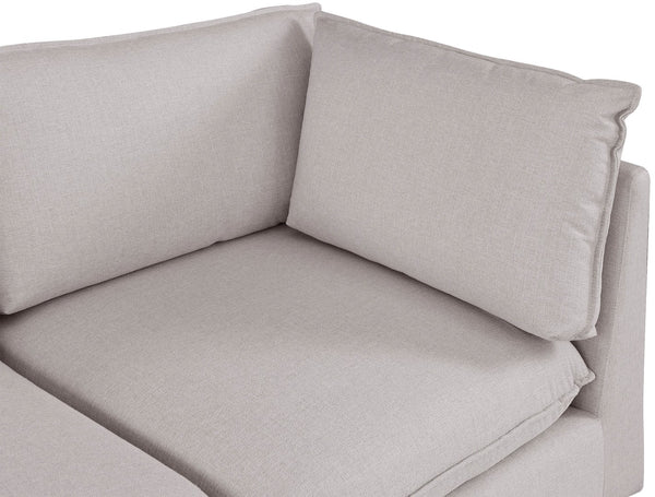 Mackenzie Linen Textured Fabric / Engineered Wood / Foam Contemporary Beige Durable Linen Textured Modular Sectional - 160" W x 80" D x 35" H