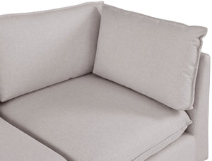 Mackenzie Linen Textured Fabric / Engineered Wood / Foam Contemporary Beige Durable Linen Textured Modular Sectional - 120" W x 80" D x 35" H