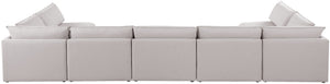 Mackenzie Linen Textured Fabric / Engineered Wood / Foam Contemporary Beige Durable Linen Textured Modular Sectional - 200" W x 80" D x 35" H