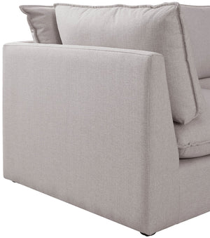 Mackenzie Linen Textured Fabric / Engineered Wood / Foam Contemporary Beige Durable Linen Textured Modular Sectional - 160" W x 120" D x 35" H