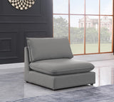 Mackenzie Linen Textured Fabric / Engineered Wood / Foam Contemporary Grey Durable Linen Textured Armless - 40" W x 40" D x 35" H