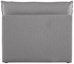 Mackenzie Linen Textured Fabric / Engineered Wood / Foam Contemporary Grey Durable Linen Textured Armless - 40" W x 40" D x 35" H