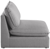 Mackenzie Linen Textured Fabric / Engineered Wood / Foam Contemporary Grey Durable Linen Textured Armless - 40" W x 40" D x 35" H