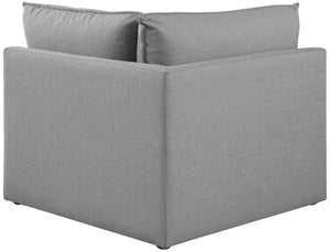 Mackenzie Linen Textured Fabric / Engineered Wood / Foam Contemporary Grey Durable Linen Textured Corner - 40" W x 40" D x 35" H