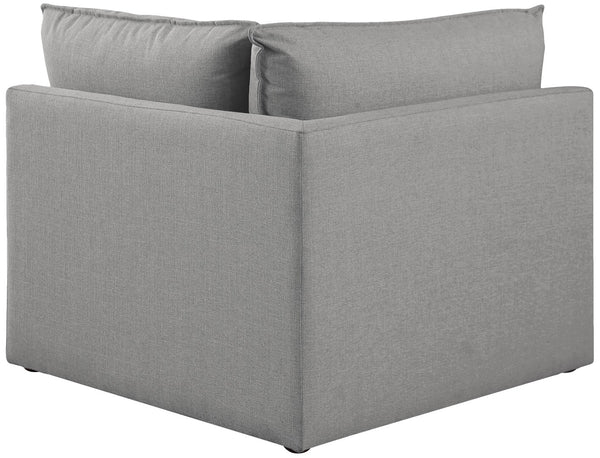 Mackenzie Linen Textured Fabric / Engineered Wood / Foam Contemporary Grey Durable Linen Textured Corner - 40" W x 40" D x 35" H