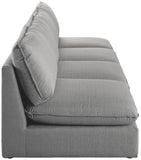 Mackenzie Linen Textured Fabric / Engineered Wood / Foam Contemporary Grey Durable Linen Textured Modular Sofa - 160" W x 40" D x 35" H