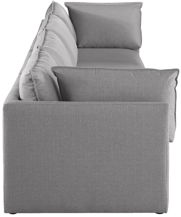 Mackenzie Linen Textured Fabric / Engineered Wood / Foam Contemporary Grey Durable Linen Textured Modular Sofa - 160" W x 40" D x 35" H