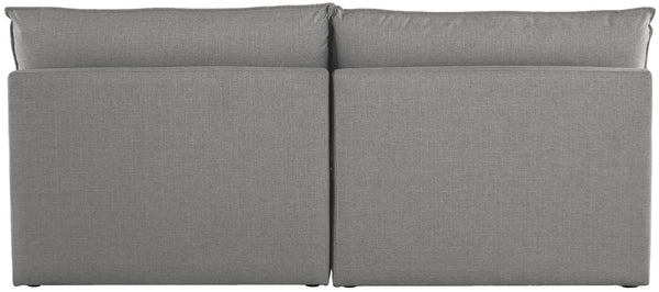 Mackenzie Linen Textured Fabric / Engineered Wood / Foam Contemporary Grey Durable Linen Textured Modular Sofa - 80" W x 40" D x 35" H