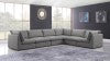 Mackenzie Linen Textured Fabric / Engineered Wood / Foam Contemporary Grey Durable Linen Textured Modular Sectional - 160" W x 120" D x 35" H
