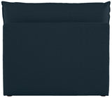 Mackenzie Linen Textured Fabric / Engineered Wood / Foam Contemporary Navy Durable Linen Textured Armless - 40" W x 40" D x 35" H