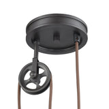 Spindle Wheel 10'' Wide 1-Light Mini Pendant - Oil Rubbed Bronze