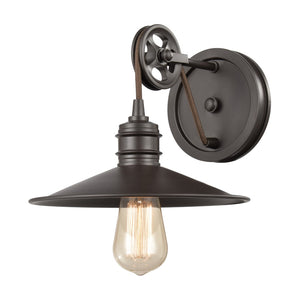 Spindle Wheel 8'' High 1-Light Sconce - Oil Rubbed Bronze
