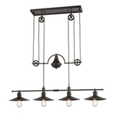 Elk Showroom Spindle Wheel Linear Chandelier