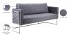Casa Velvet / Engineered Wood / Iron / Foam Contemporary Grey Velvet Sofa - 75.5" W x 29.5" D x 31" H