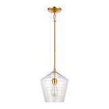 Konis 10'' Wide 1-Light Mini Pendant - Satin Brass