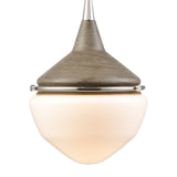 Mid-Century Schoolhouse 12'' Wide 1-Light Mini Pendant - Pecan