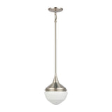 Mid-Century Schoolhouse 12'' Wide 1-Light Mini Pendant - Satin Nickel