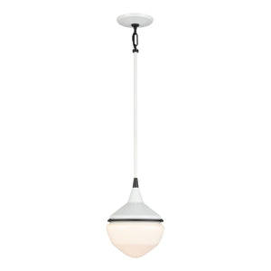 Mid-Century Schoolhouse 12'' Wide 1-Light Mini Pendant - Enamel White