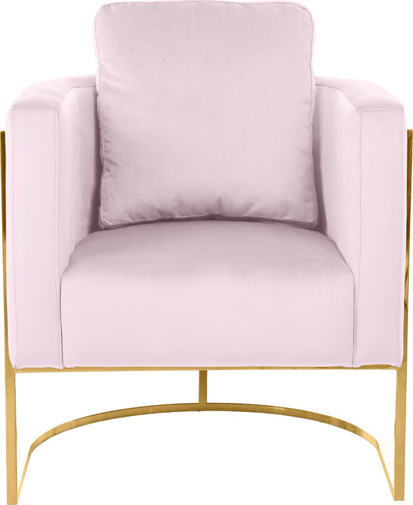 Casa Velvet / Engineered Wood / Iron Contemporary Pink Velvet Chair - 30" W x 29.5" D x 31" H