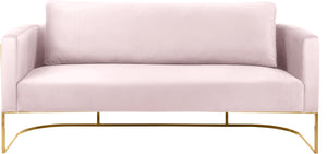 Casa Velvet / Engineered Wood / Iron Contemporary Pink Velvet Sofa - 75.5" W x 29.5" D x 31" H
