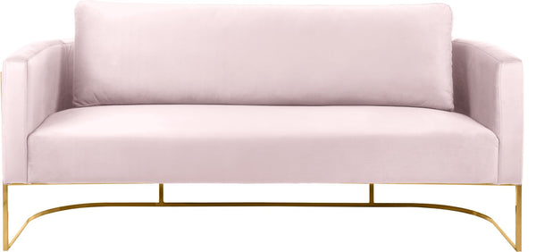 Casa Velvet / Engineered Wood / Iron Contemporary Pink Velvet Sofa - 75.5" W x 29.5" D x 31" H
